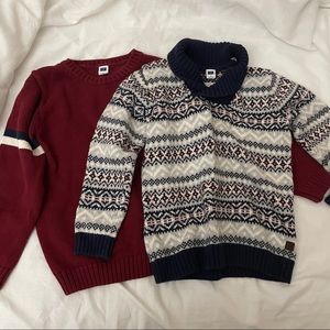 Lot of 2 Boys Sweaters Janie and Jack